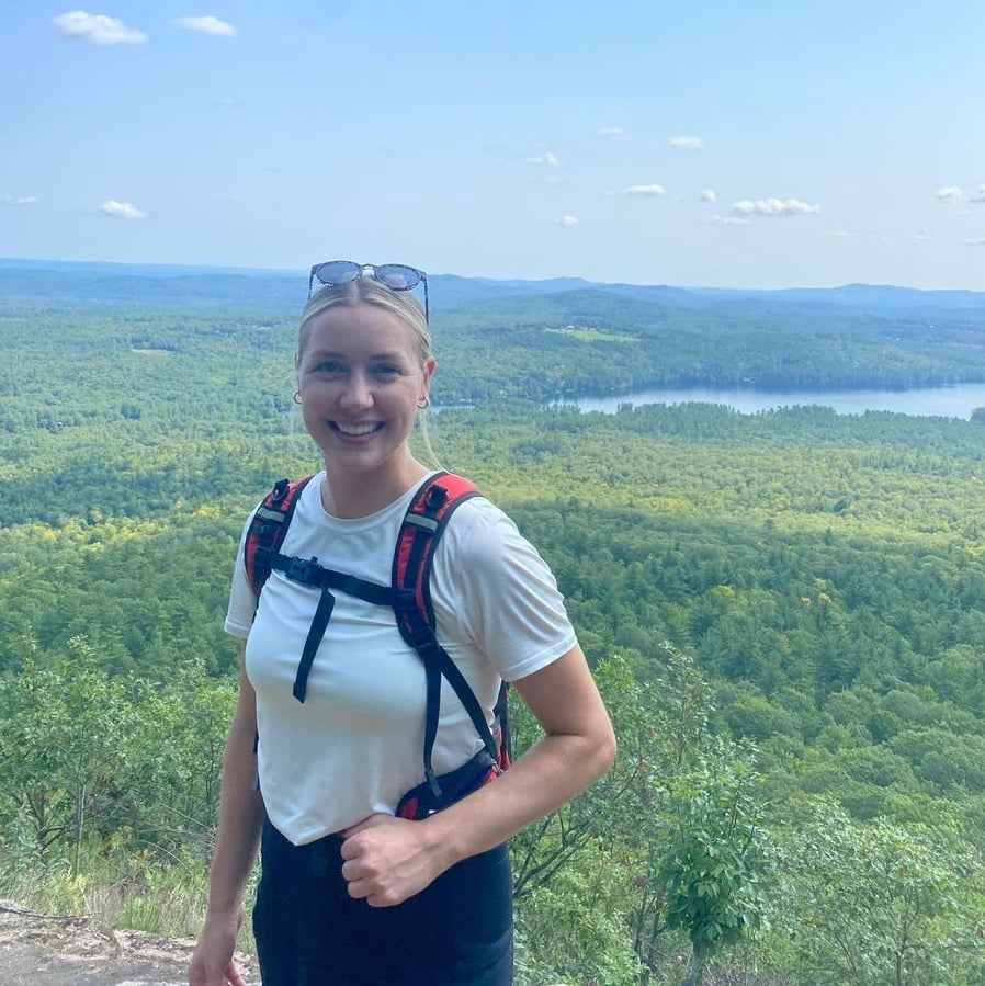 Dr. Robyn enjoying a hike in Maine.