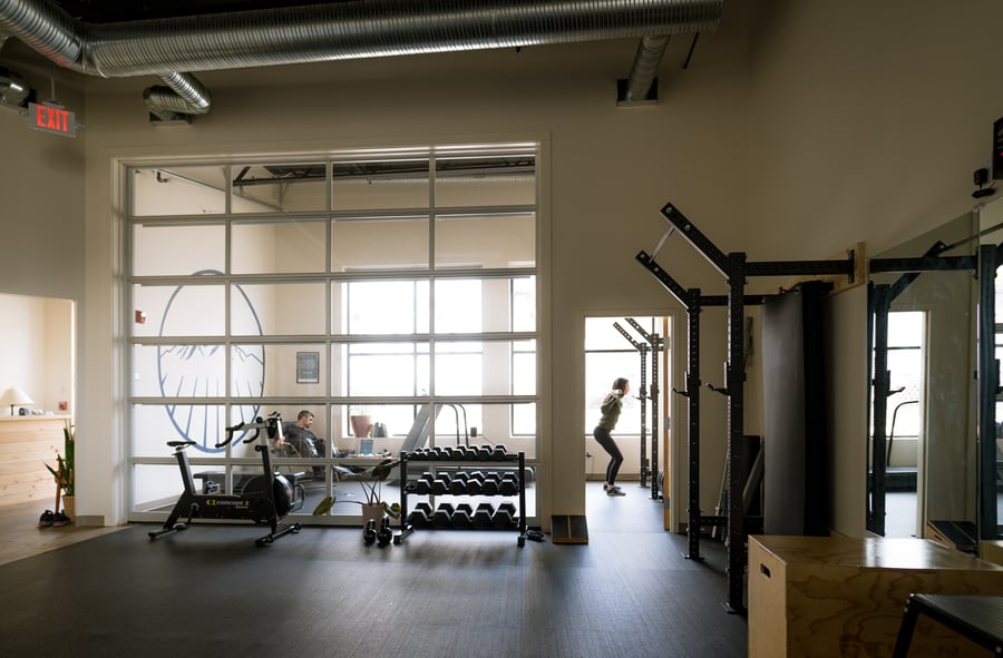 Inside the Steady State Health gym in Portland, Maine.