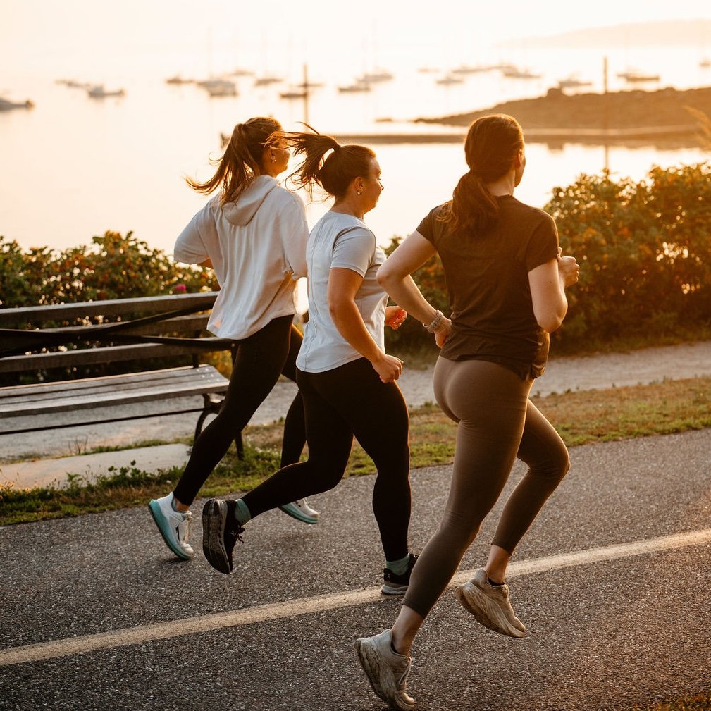 Runners along the Eastern Prom trail in Portland, Maine. Runners along the Eastern Prom trail in Portland, Maine.