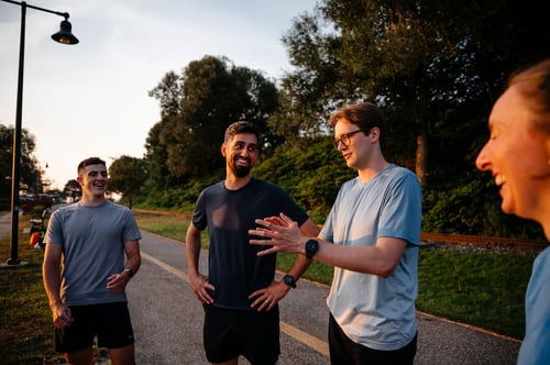 Mike Brown, PT and Kelton having a laugh. Mike Brown, PT and Kelton having a laugh.
