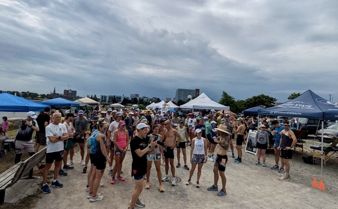 The start line of the Back Cove Backyard Ultra. The start line of the Back Cove Backyard Ultra.