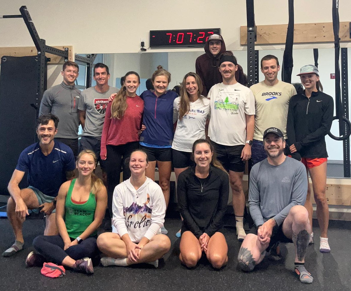 Group photo at Friday Morning Hills before heading out for some Munjoy Hill repeats!