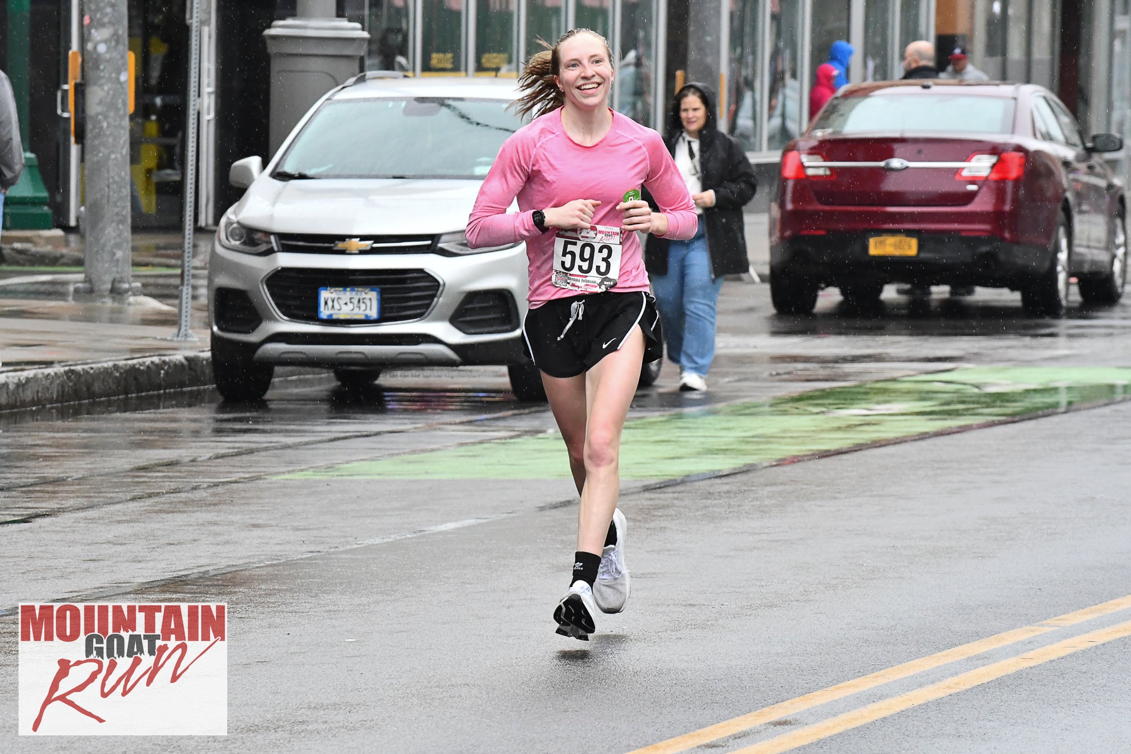 Brenna racing the Mountain Goat Run in Syracuse.